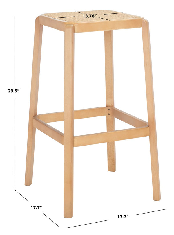 Safavieh Silus Backless Cane Bar Stool BST9505C