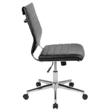 English Elm EE1379 Contemporary Commercial Grade Leather Executive Office Chair Black EEV-11835