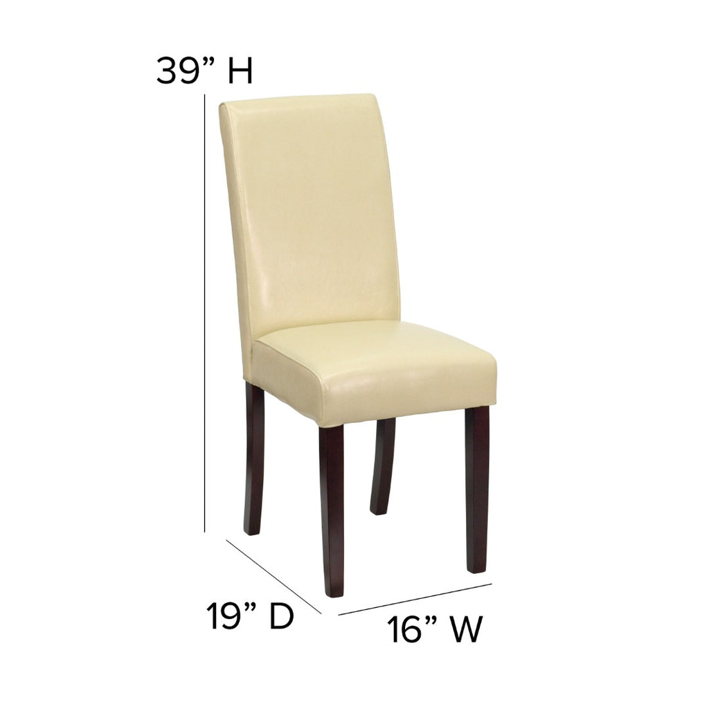 English Elm EE1385 Contemporary Parsons Chair Ivory EEV-11843