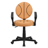 English Elm EE1489 Contemporary Commercial Grade Kids Sport Task Chair Black and Orange EEV-12107