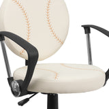 English Elm EE1489 Contemporary Commercial Grade Kids Sport Task Chair Brown and Cream EEV-12108