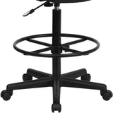 English Elm EE1396 Contemporary Commercial Grade Drafting Stool Black Patterned EEV-11870
