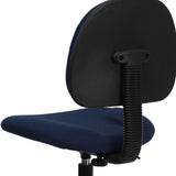 English Elm EE1396 Contemporary Commercial Grade Drafting Stool Navy Blue Patterned EEV-11873