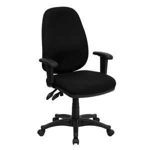 English Elm EE1400 Contemporary Commercial Grade Fabric Executive Office Chair Black EEV-11881