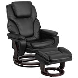 EE1406 Contemporary Recliner and Ottoman Set [Single Unit]