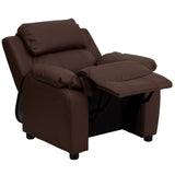 English Elm EE1444 Contemporary Kids Recliner Brown LeatherSoft EEV-11991