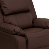 English Elm EE1444 Contemporary Kids Recliner Brown LeatherSoft EEV-11991