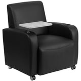English Elm EE1446 Contemporary Commercial Grade Tablet Arm Lounge Chair Black EEV-12026