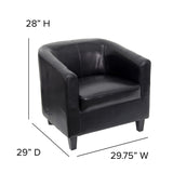 English Elm EE1455 Transitional Commercial Grade Lounge Reception Chair Black EEV-12047