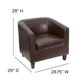 English Elm EE1455 Transitional Commercial Grade Lounge Reception Chair Brown EEV-12048