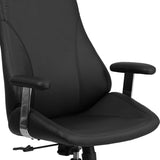 English Elm EE1457 Contemporary Commercial Grade Leather Executive Office Chair Black EEV-12051
