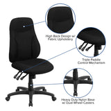 English Elm EE1465 Contemporary Commercial Grade Fabric Task Office Chair Black EEV-12065