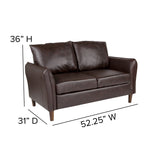 English Elm EE1485 Contemporary Living Room Grouping - Loveseat Brown EEV-12099