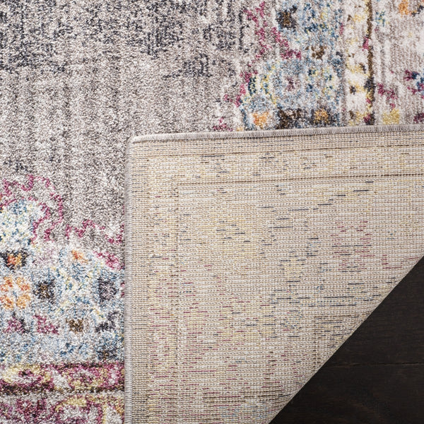 Bristol 348  Power Loomed Polyester Pile Rug Light Grey / Cream