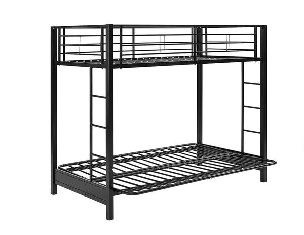 Premium Metal Twin over Futon Bunk Bed