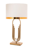 Bethel Gold & White Table Lamp in Metal