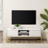 Walker Edison Betty Glam/Modern 60" 2-Drawer Modern Media Console BTTM3FSW