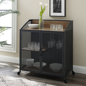BU33SOIBCRO - 33" Industrial Bar Cabinet Grey Wash