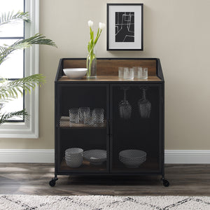 BU33SOIBCRO - 33" Industrial Bar Cabinet Grey Wash