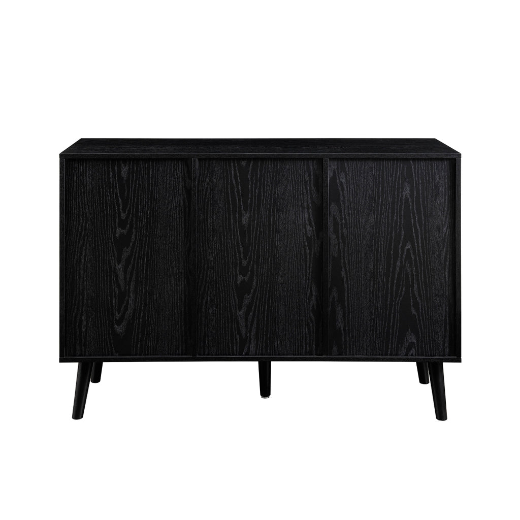 Boho 3 Drawer Solid Wood and Rattan Sideboard – English Elm