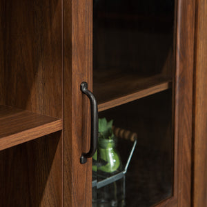 52" Rustic Wood TV Stand Dark Walnut