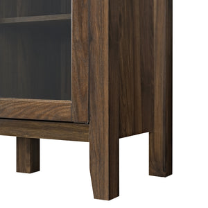 52" Rustic Wood TV Stand Dark Walnut