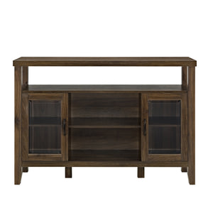 52" Rustic Wood TV Stand Dark Walnut