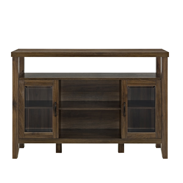 52" Rustic Wood TV Stand Dark Walnut