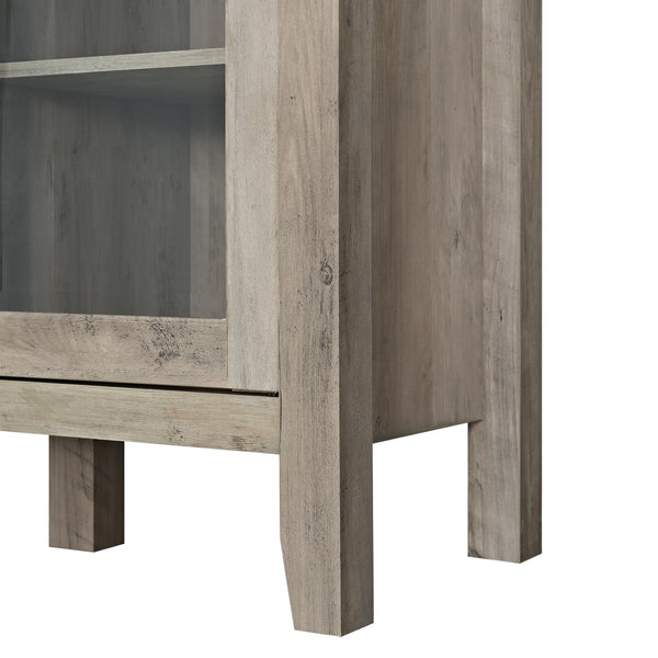 52" Rustic Wood TV Stand Grey Wash