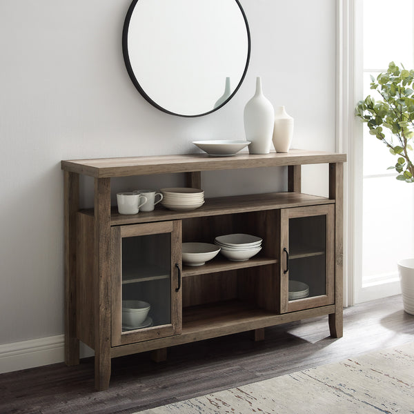 BU52JORGW - 52" Rustic Wood TV Stand Barnwood