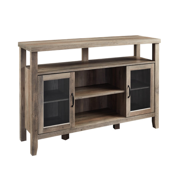 52" Rustic Wood TV Stand Grey Wash