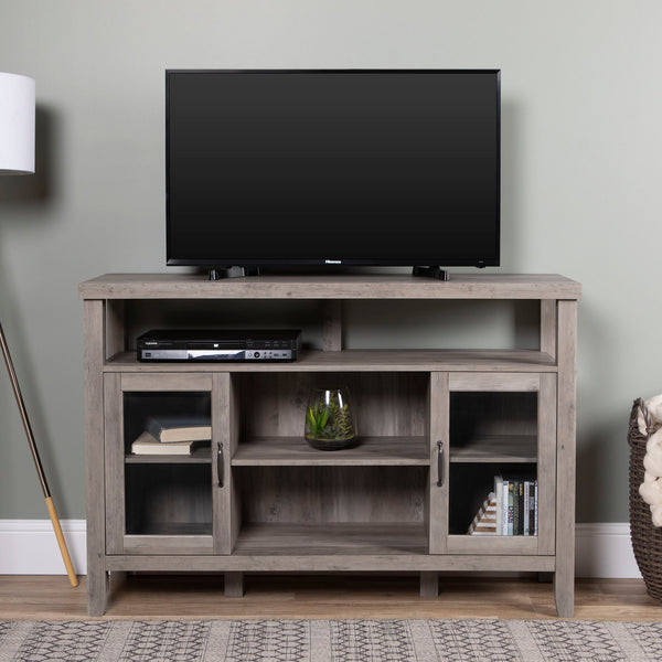 52" Rustic Wood TV Stand Grey Wash