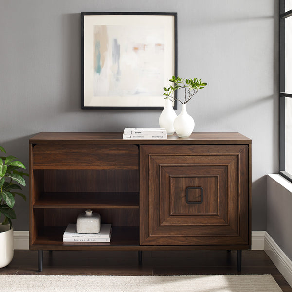 52" Sliding Door Sideboard - Dark Walnut