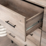 Modern Wood 6-Drawer Buffet Grey Wash