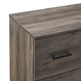 BU52SV6DGW - Modern Wood 6-Drawer Buffet Dark Walnut