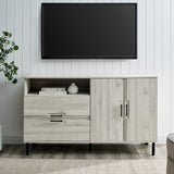 56" Modern Detailed Door Frame Sideboard - Birch