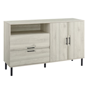 56" Modern Detailed Door Frame Sideboard - Birch