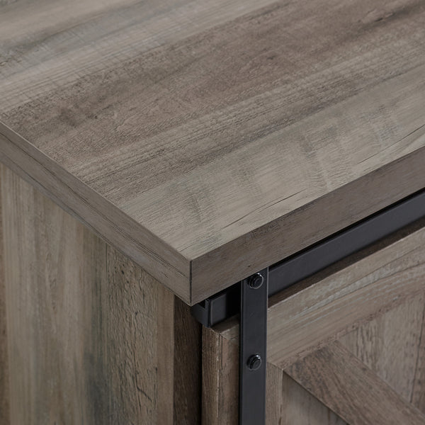 Walker Edison 56" Sliding X Barn Door Sideboard Grey Wash