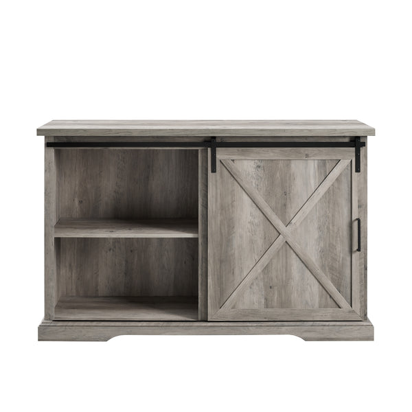 Walker Edison 56" Sliding X Barn Door Sideboard Grey Wash