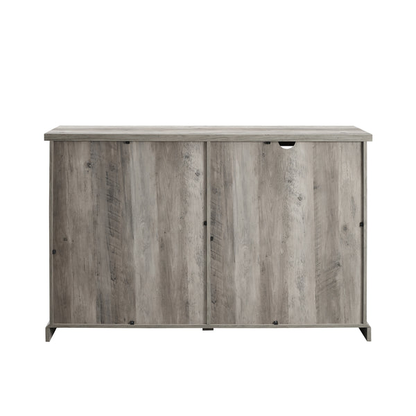 Walker Edison 56" Sliding X Barn Door Sideboard Grey Wash