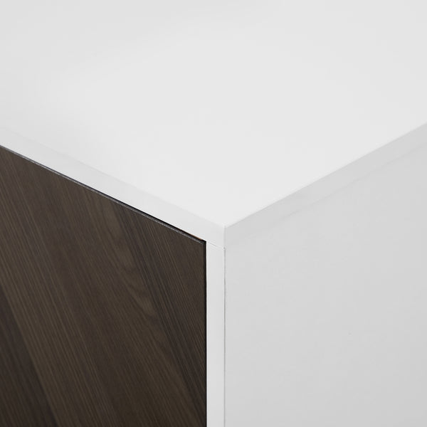 Hampton 58" Mid Century Modern Faux Bookmatch TV Stand