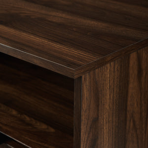 58" Angled Door Sideboard Dark Walnut