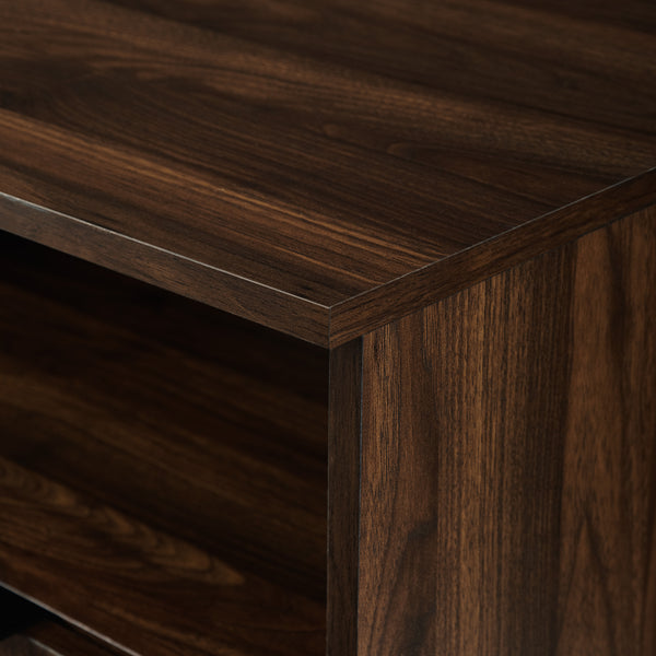 58" Angled Door Sideboard Dark Walnut