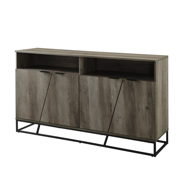 58" Angled Door Sideboard Grey Wash