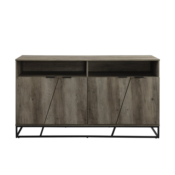 58" Angled Door Sideboard Grey Wash