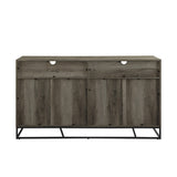 58" Angled Door Sideboard Grey Wash