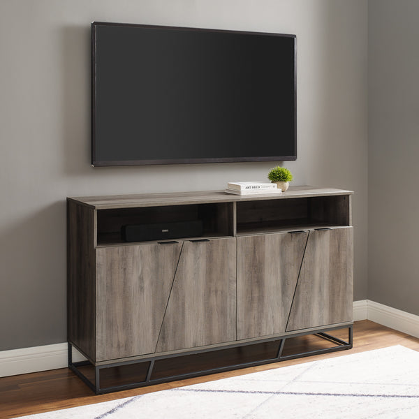 BU58IAN4DGW - 58" Angled Door Sideboard Dark Walnut