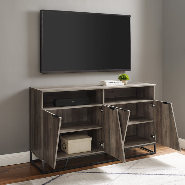 BU58IAN4DGW - 58" Angled Door Sideboard Dark Walnut