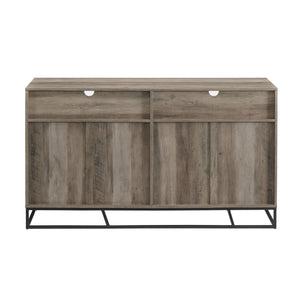 BU58IAN4DGW - 58" Angled Door Sideboard Dark Walnut