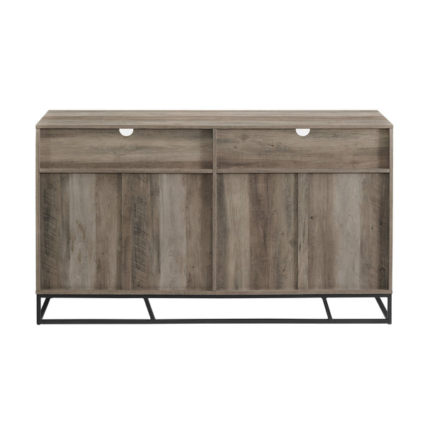 58" Angled Door Sideboard Grey Wash